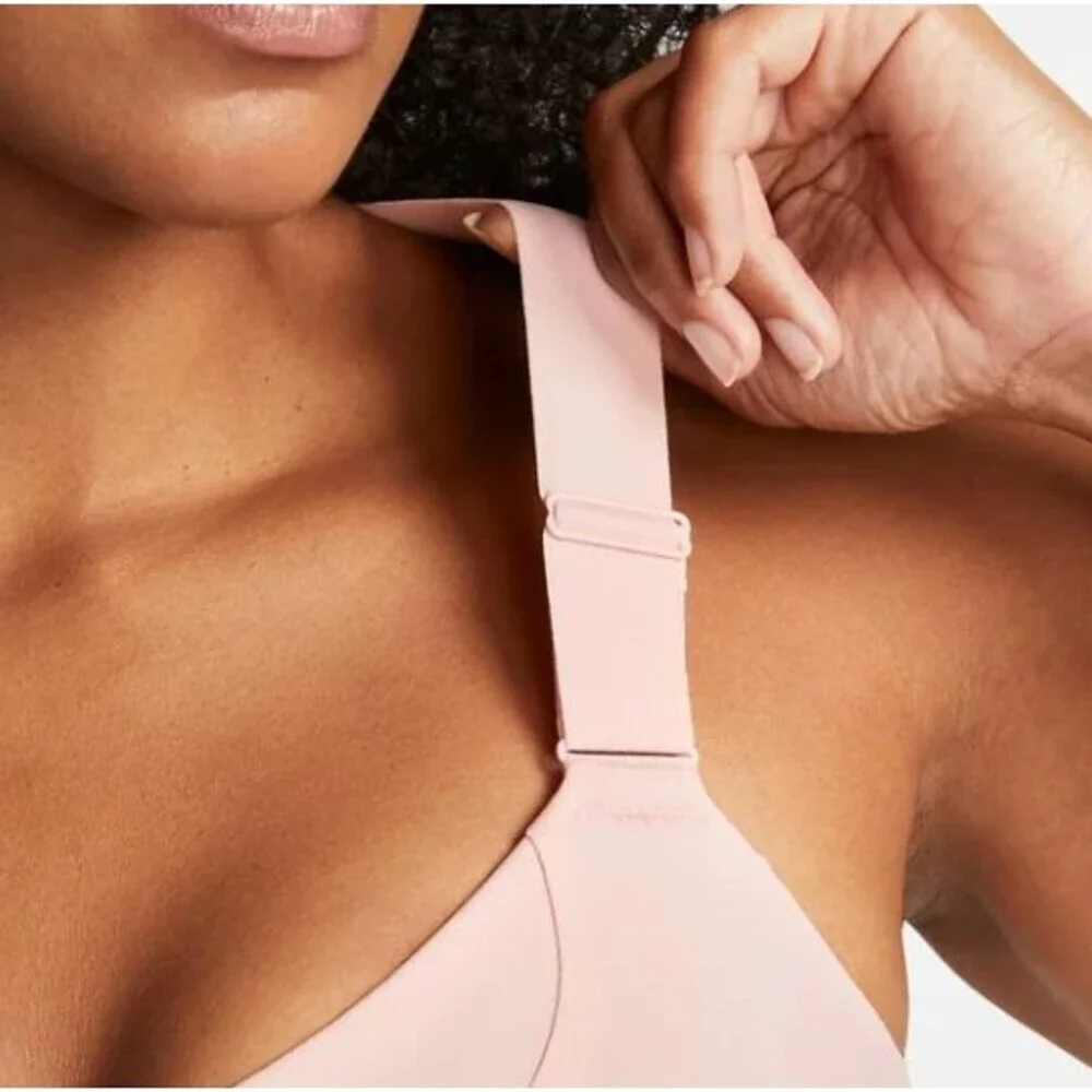 Nike Dri-FIT Alpha High-Support Padded Zip-Front Sports Pink Bra Small